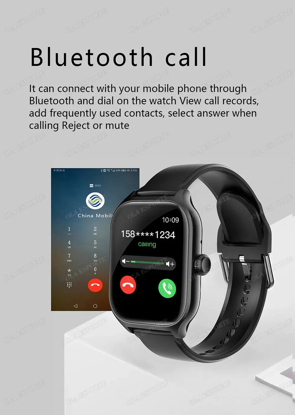 New Smart Watch 2.01 Inch HD Display Answer Make Call Message Preview Sport Modes DIY Dial Weather Forecast For Men Women