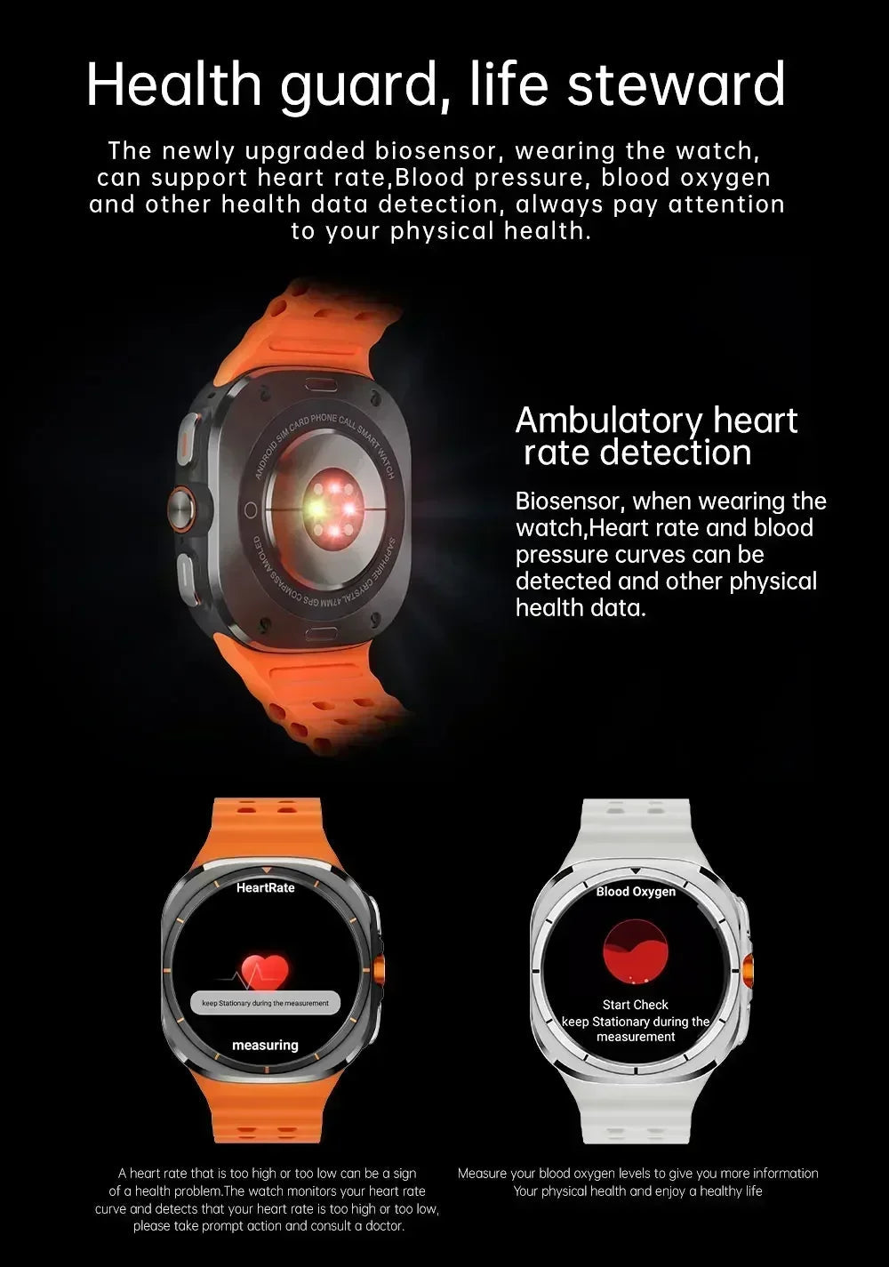 2025 New Smart Watch Android OS Smartwatch 5G Sim Card GPS WIFI Rotary Camera Global Calling 256GB Storage Amoled Screen