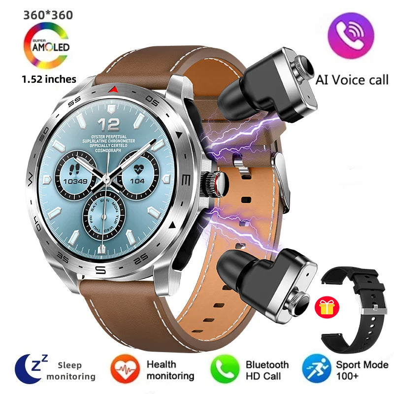 Men's super smart watch with 400mAh large battery and stainless steel body sturdy and durable with Bluetooth calling function