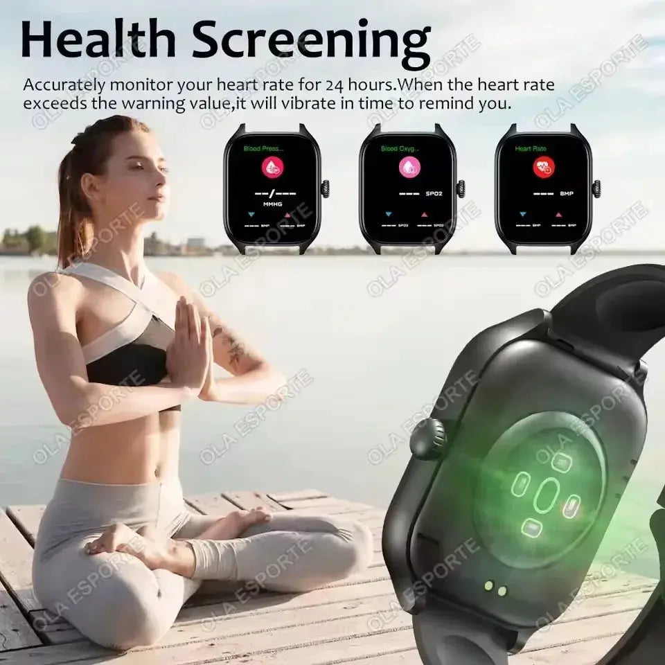 New Smart Watch 2.01 Inch HD Display Answer Make Call Message Preview Sport Modes DIY Dial Weather Forecast For Men Women
