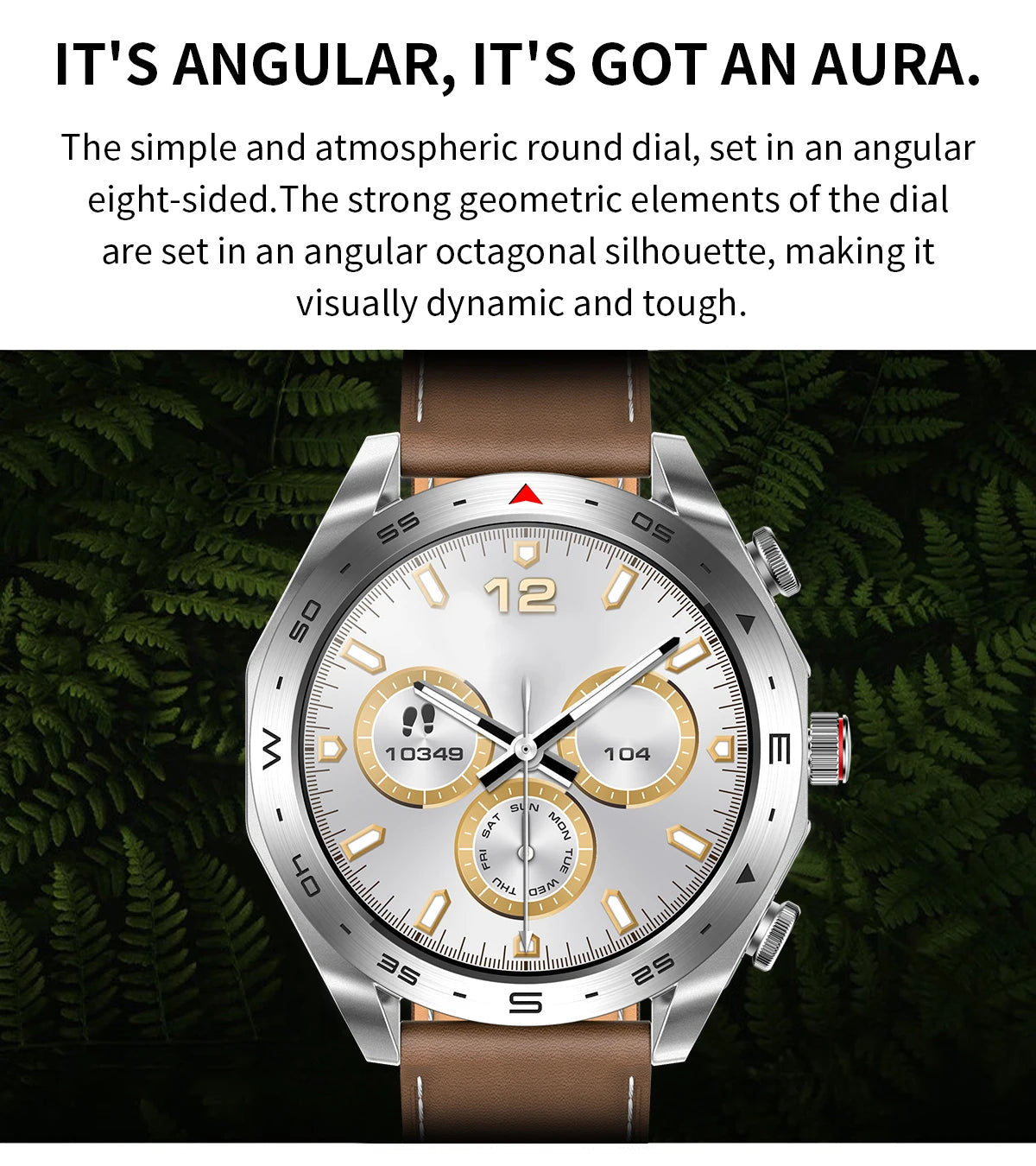 Men's super smart watch with 400mAh large battery and stainless steel body sturdy and durable with Bluetooth calling function