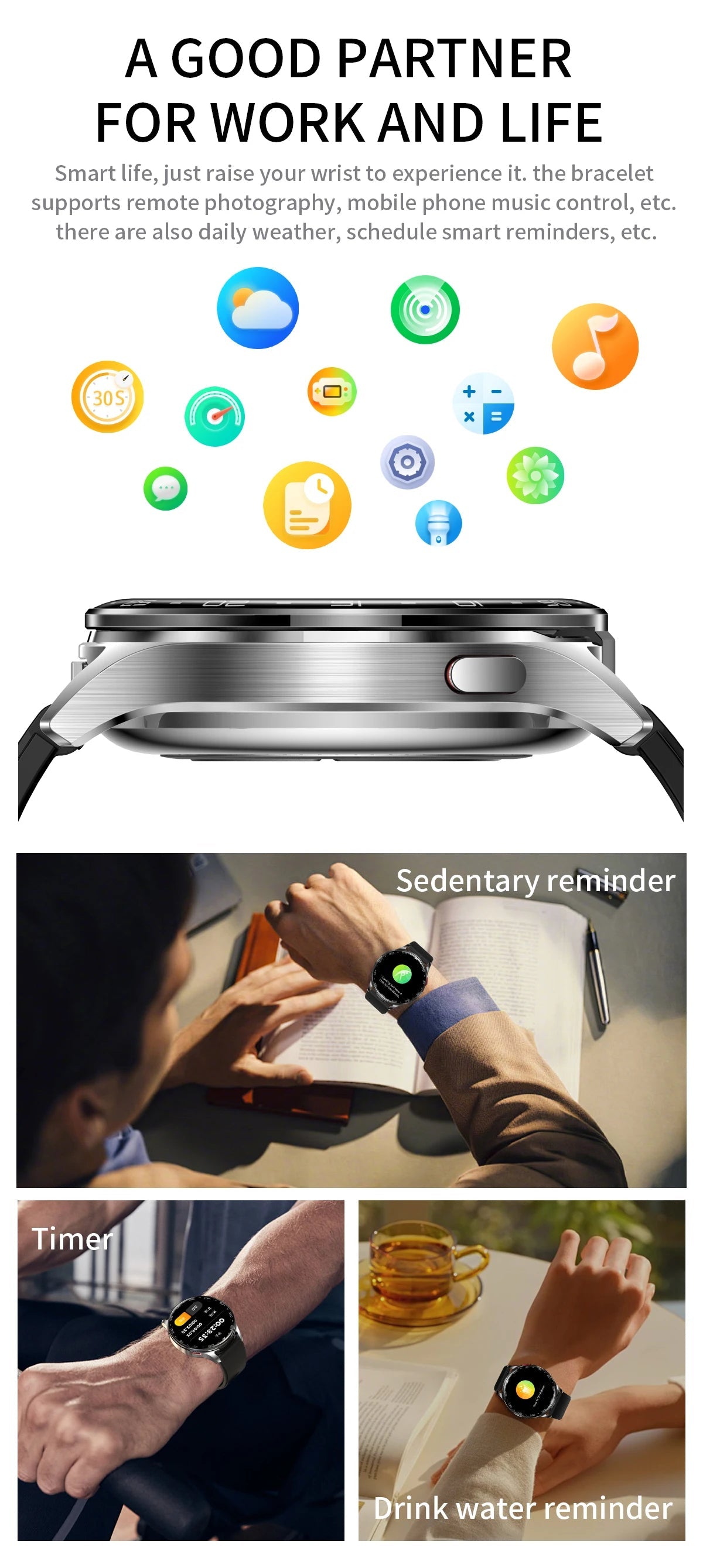 2025 New Smart Watch TWS 2-in-1 Bluetooth Earphones 1.39 inch Full Touch Screen HIFI 9D Sound Quality Sports Health Monitoring