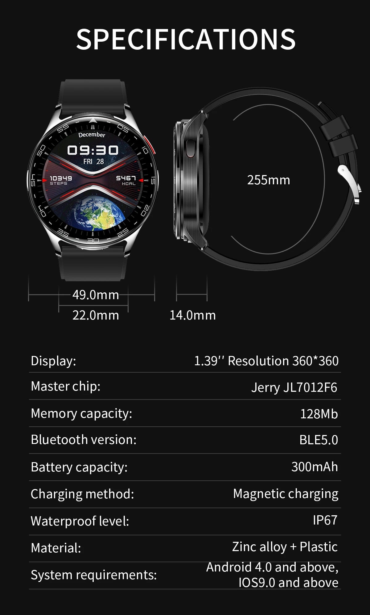 2025 New Smart Watch TWS 2-in-1 Bluetooth Earphones 1.39 inch Full Touch Screen HIFI 9D Sound Quality Sports Health Monitoring