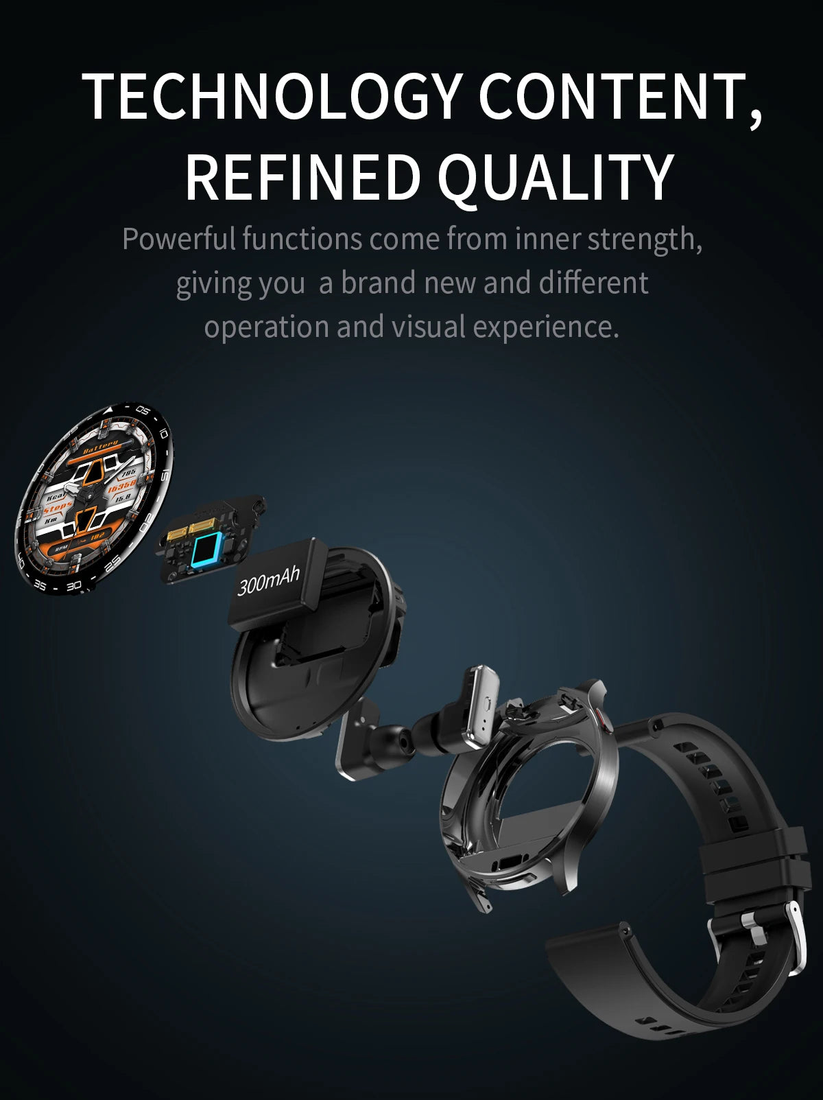 2025 New Smart Watch TWS 2-in-1 Bluetooth Earphones 1.39 inch Full Touch Screen HIFI 9D Sound Quality Sports Health Monitoring