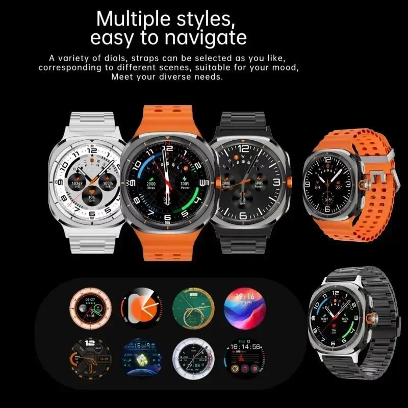 2025 New Smart Watch Android OS Smartwatch 5G Sim Card GPS WIFI Rotary Camera Global Calling 256GB Storage Amoled Screen