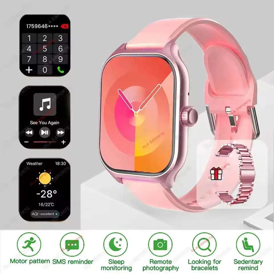 New Smart Watch 2.01 Inch HD Display Answer Make Call Message Preview Sport Modes DIY Dial Weather Forecast For Men Women