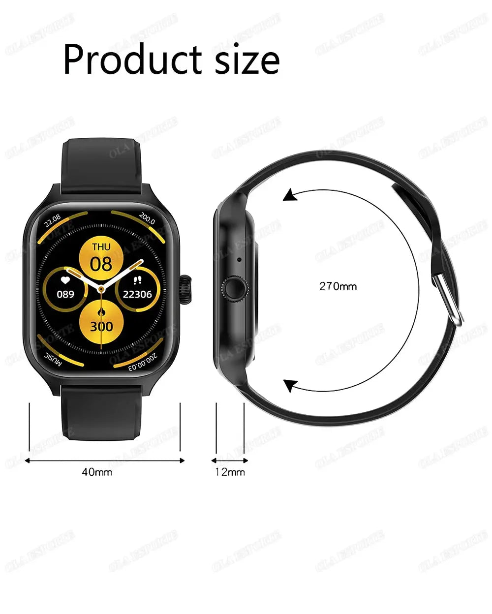 New Smart Watch 2.01 Inch HD Display Answer Make Call Message Preview Sport Modes DIY Dial Weather Forecast For Men Women