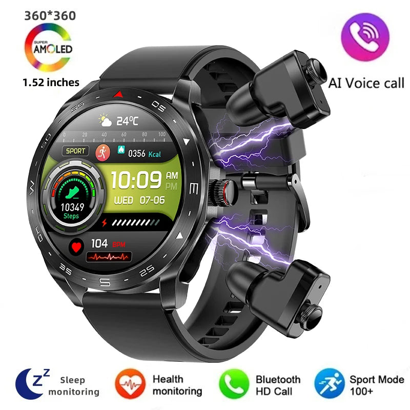 Men's super smart watch with 400mAh large battery and stainless steel body sturdy and durable with Bluetooth calling function