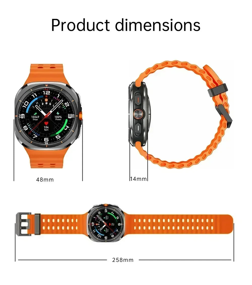 2025 New Smart Watch Android OS Smartwatch 5G Sim Card GPS WIFI Rotary Camera Global Calling 256GB Storage Amoled Screen
