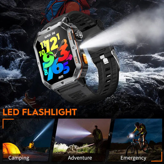 2025 New Smart Watch Men 1000mAh Ultra Large Battery 3ATM Professional Waterproof 2.01" HD Display Outdoor Sports Smartwatch Men