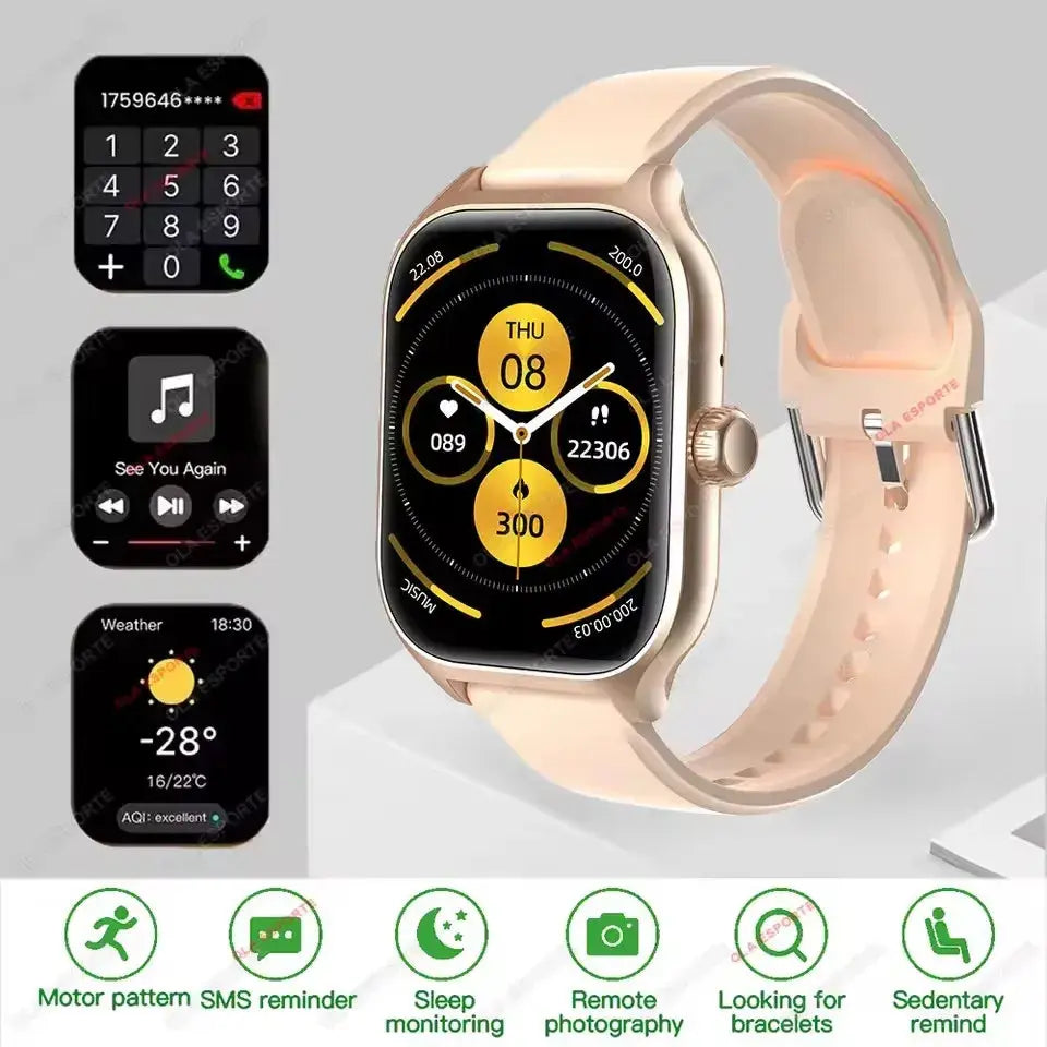 New Smart Watch 2.01 Inch HD Display Answer Make Call Message Preview Sport Modes DIY Dial Weather Forecast For Men Women