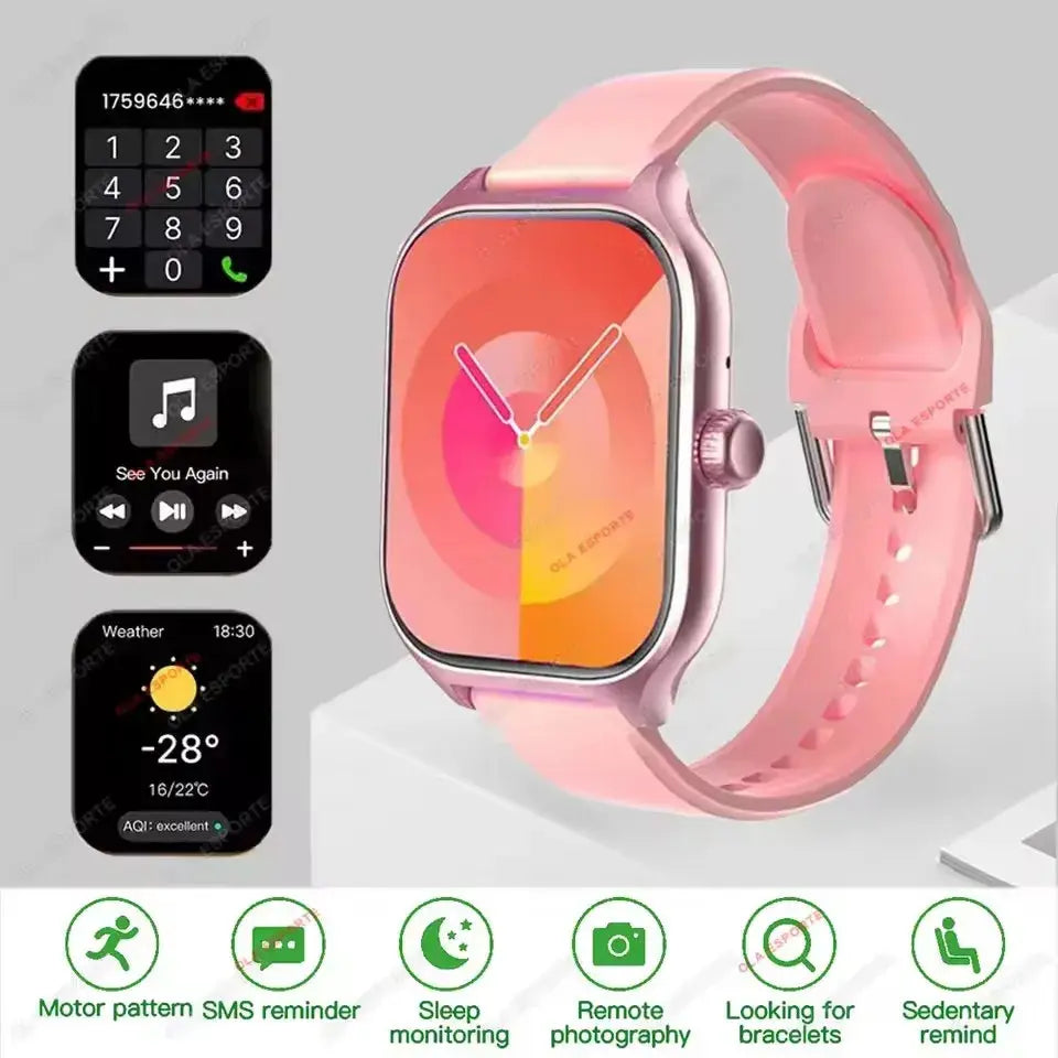 New Smart Watch 2.01 Inch HD Display Answer Make Call Message Preview Sport Modes DIY Dial Weather Forecast For Men Women