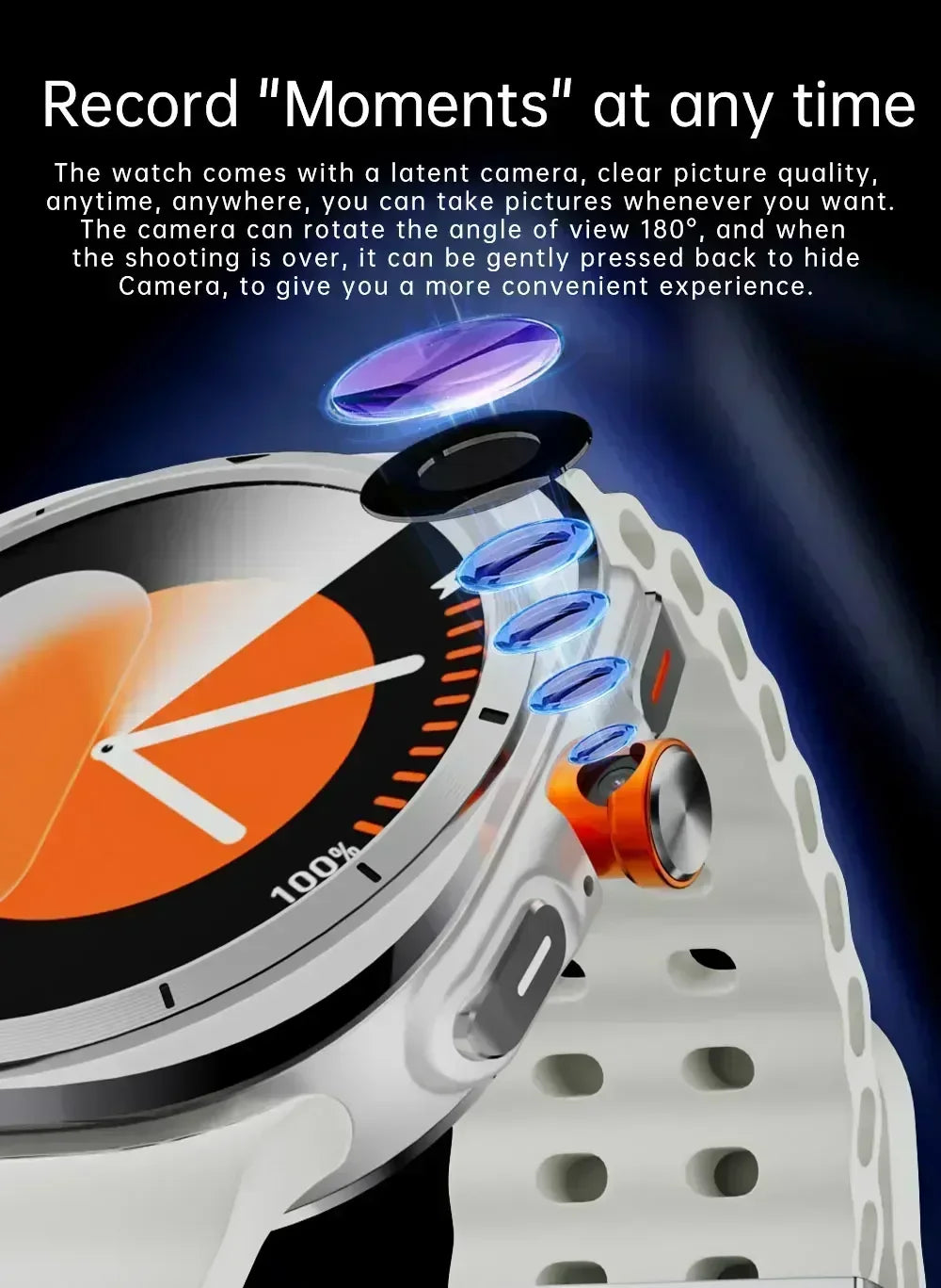 2025 New Smart Watch Android OS Smartwatch 5G Sim Card GPS WIFI Rotary Camera Global Calling 256GB Storage Amoled Screen