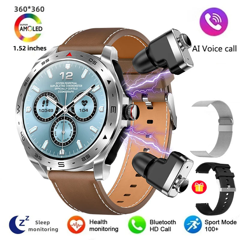 Men's super smart watch with 400mAh large battery and stainless steel body sturdy and durable with Bluetooth calling function